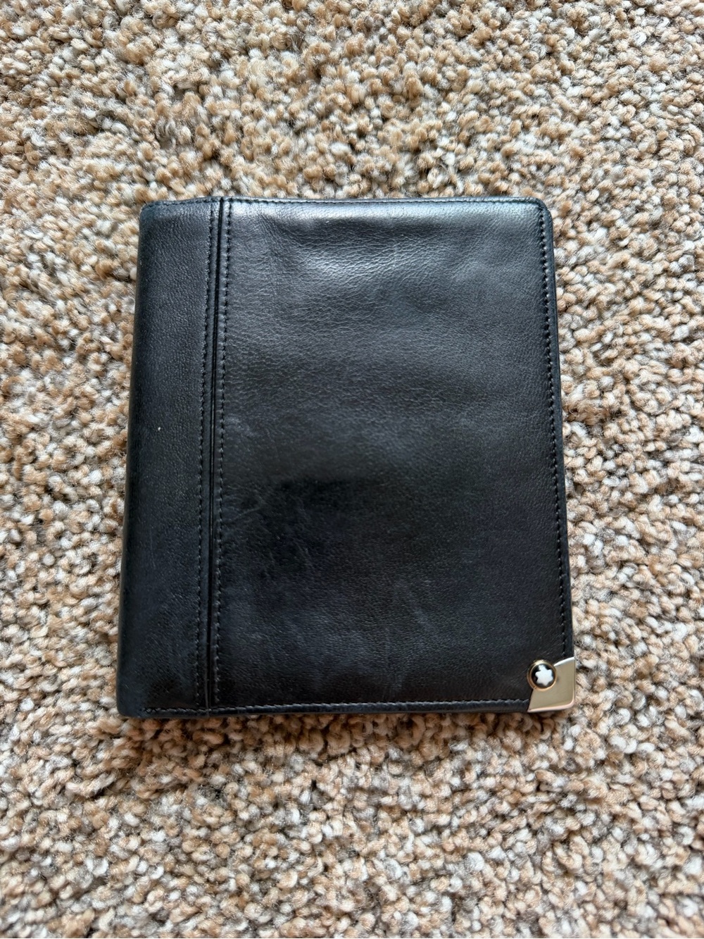 MONTBLANC Black Leather Luxury Bi-Fold Wallet with Card Slots